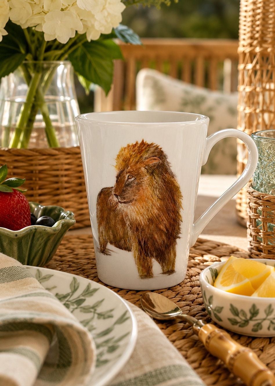 Lion Porcelain Mug