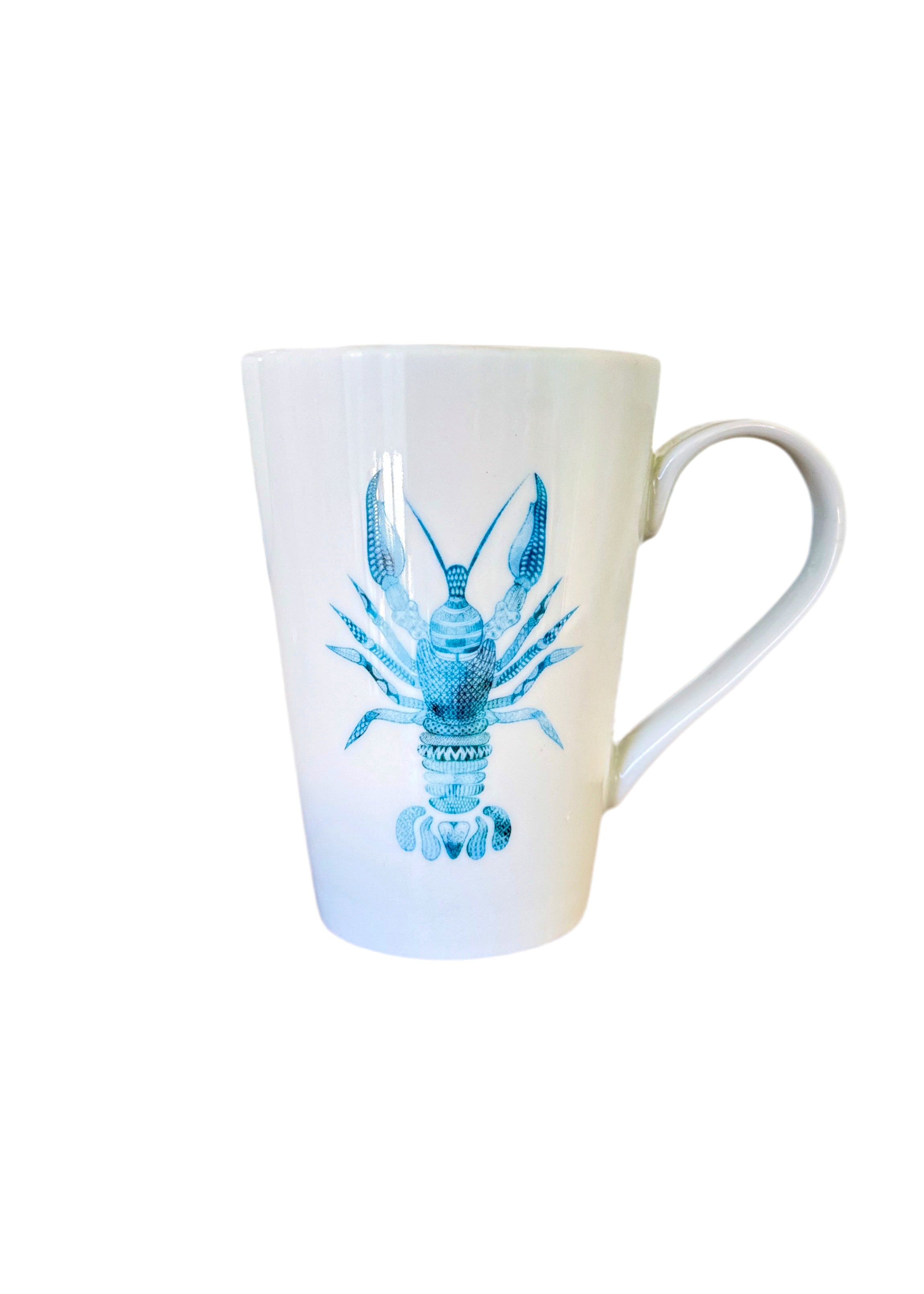 Coastal Blue Lobster Porcelain Mug Coffee Tea