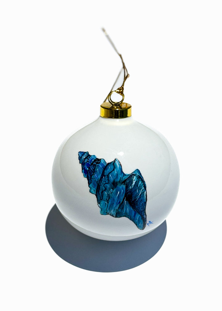 Seashell Coastal Round Ornament
