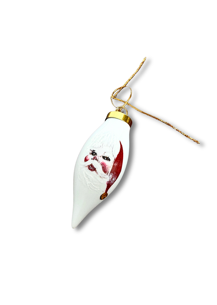 Santa Teardrop Ornament