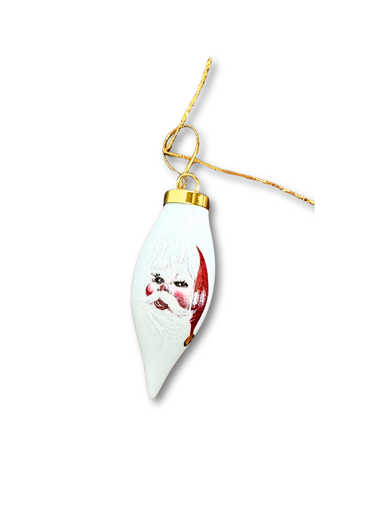 Santa Teardrop Ornament