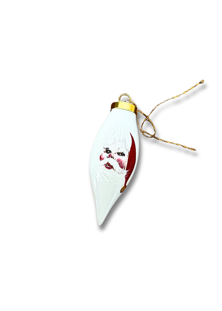 Santa Teardrop Ornament