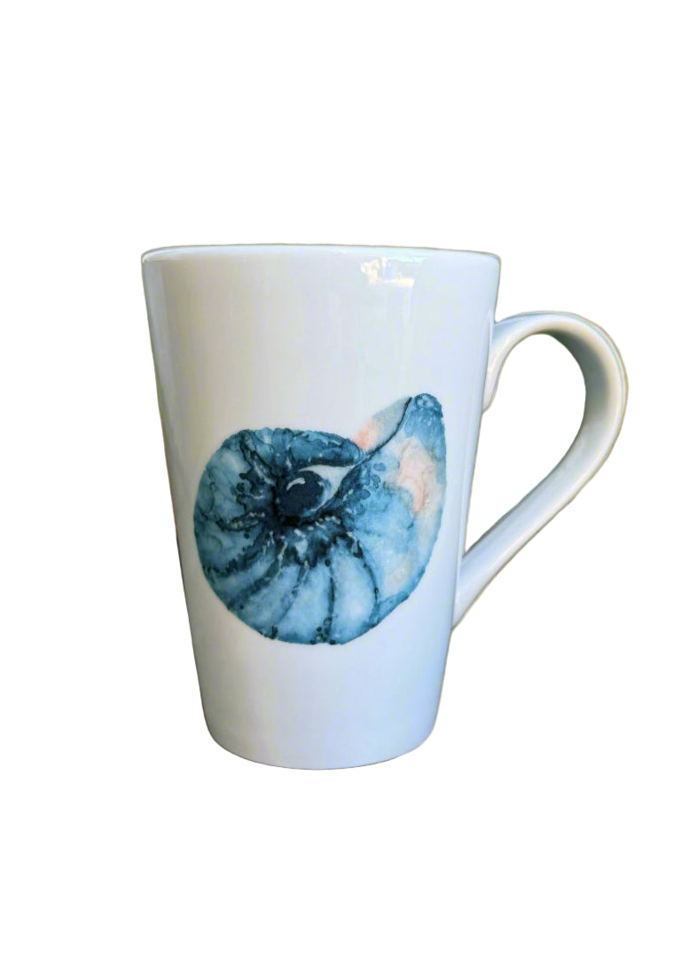 Coastal Blue Seashell Mug