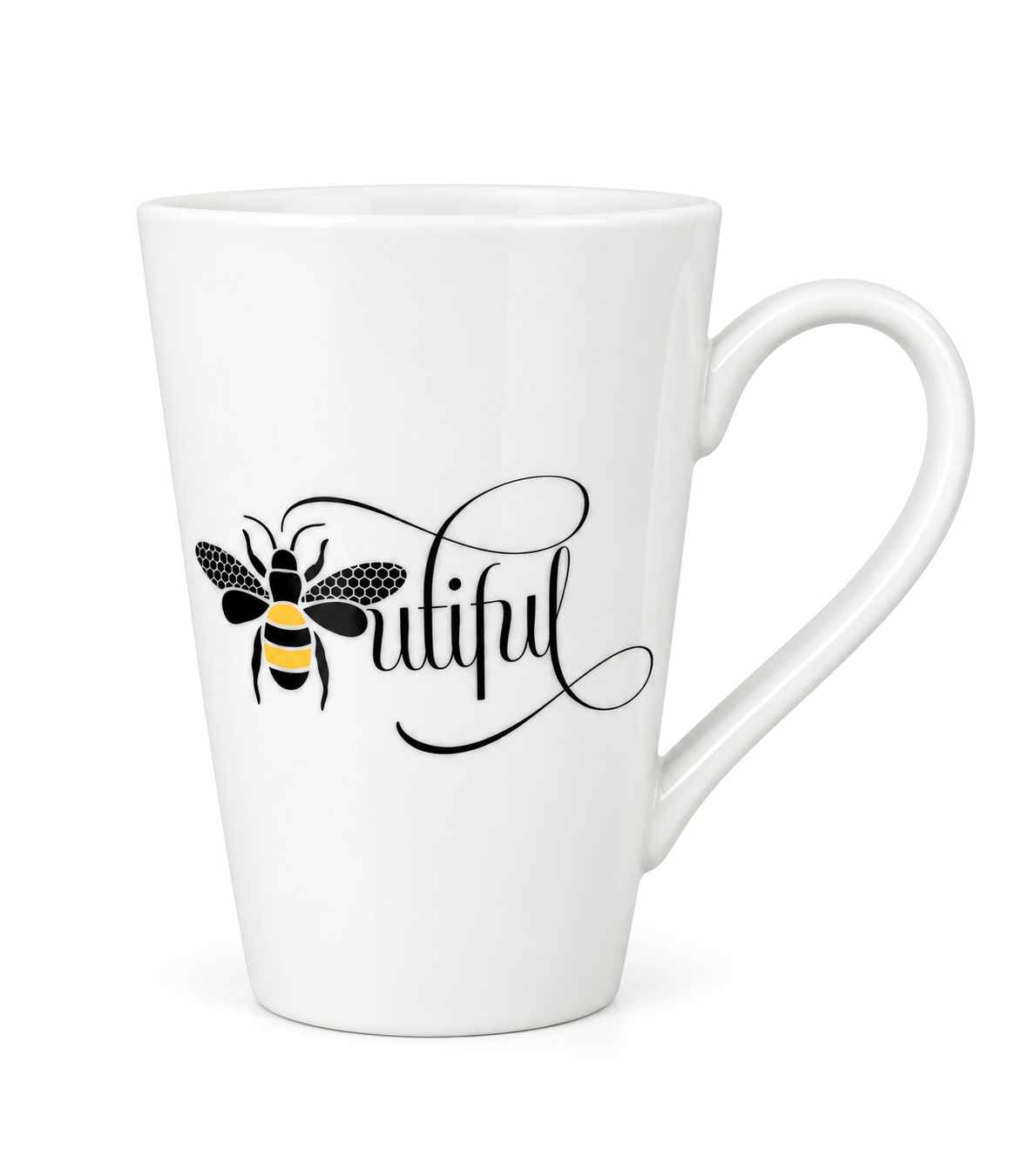 Hand-Painted Bee Beautiful Porcelain Coffee Mug