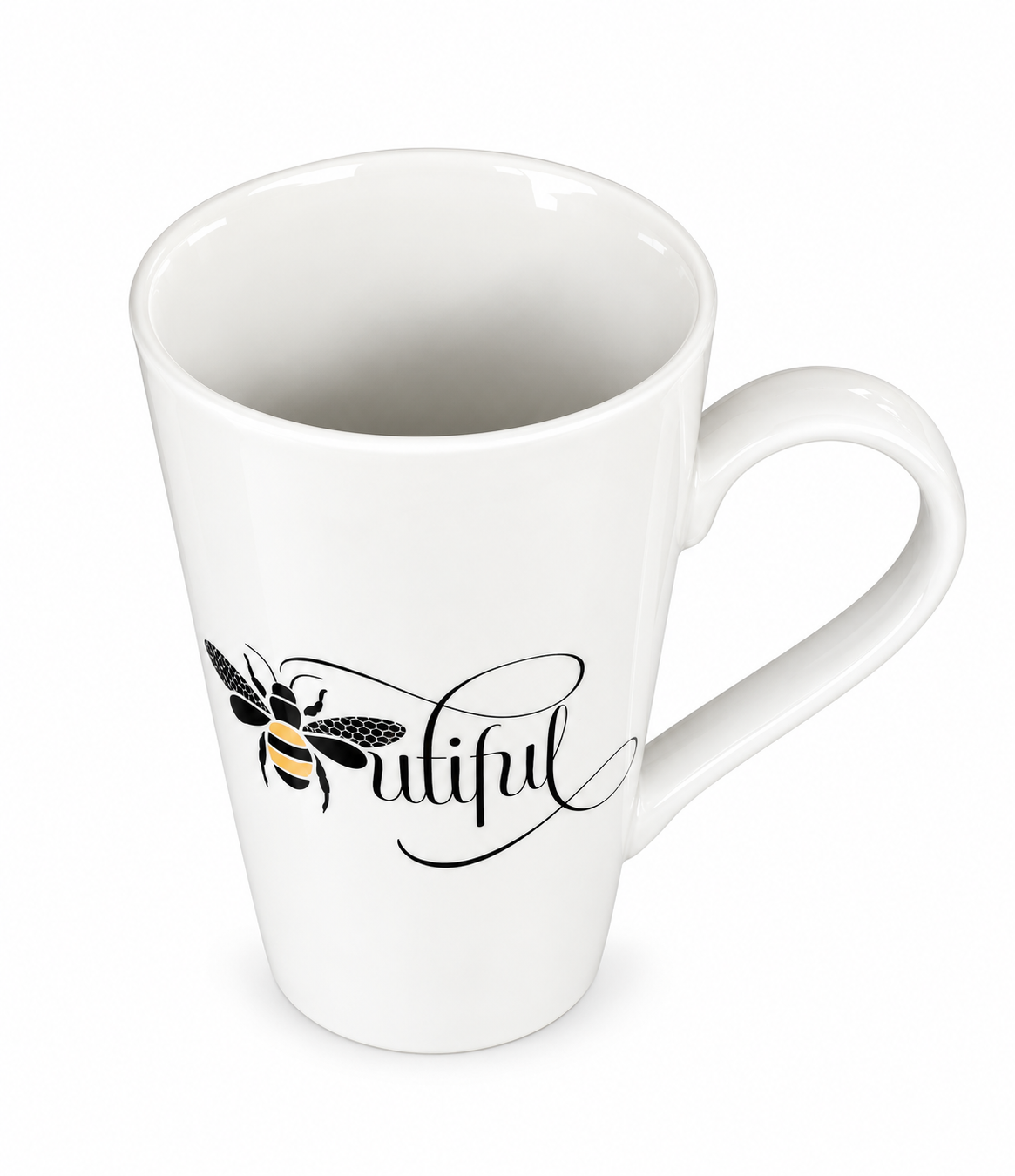 Hand-Painted Bee Beautiful Porcelain Coffee Mug