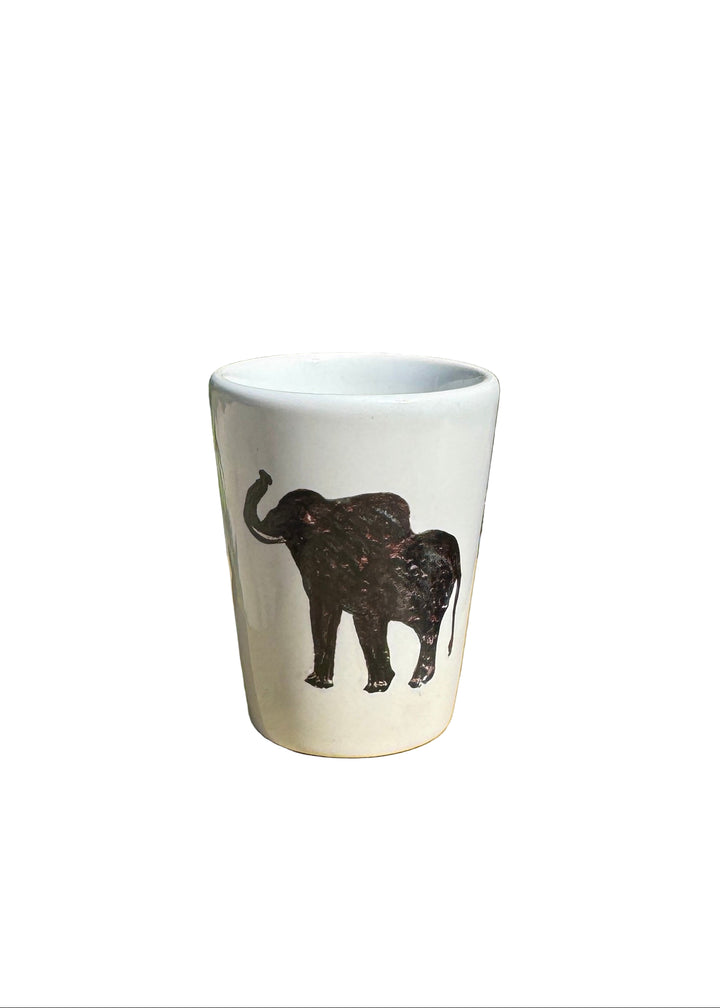 Football Shot Glass Elephant Game day Ceramic