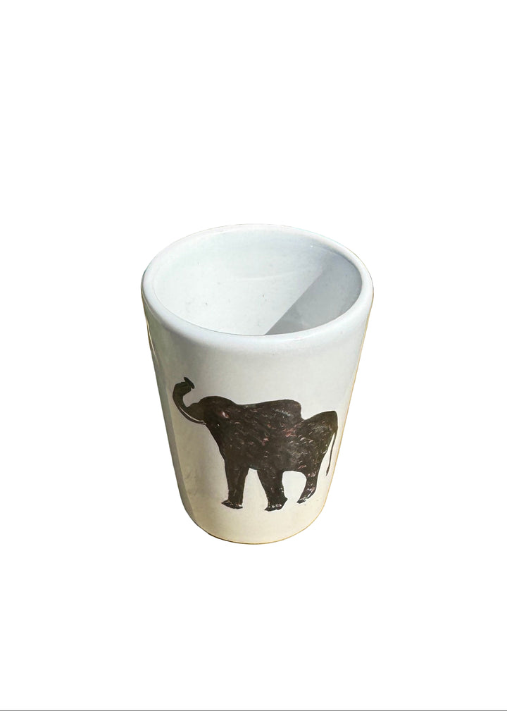 Football Shot Glass Elephant Game day Ceramic