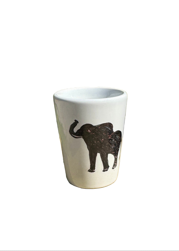 Football Shot Glass Elephant Game day Ceramic