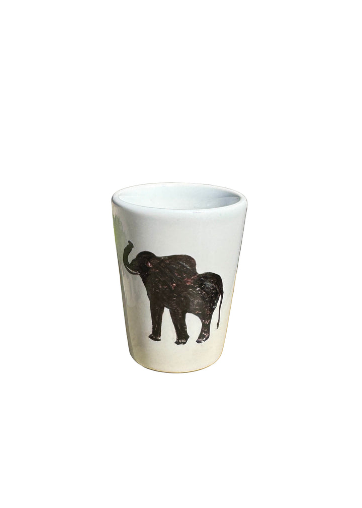 Football Shot Glass Elephant Game day Ceramic