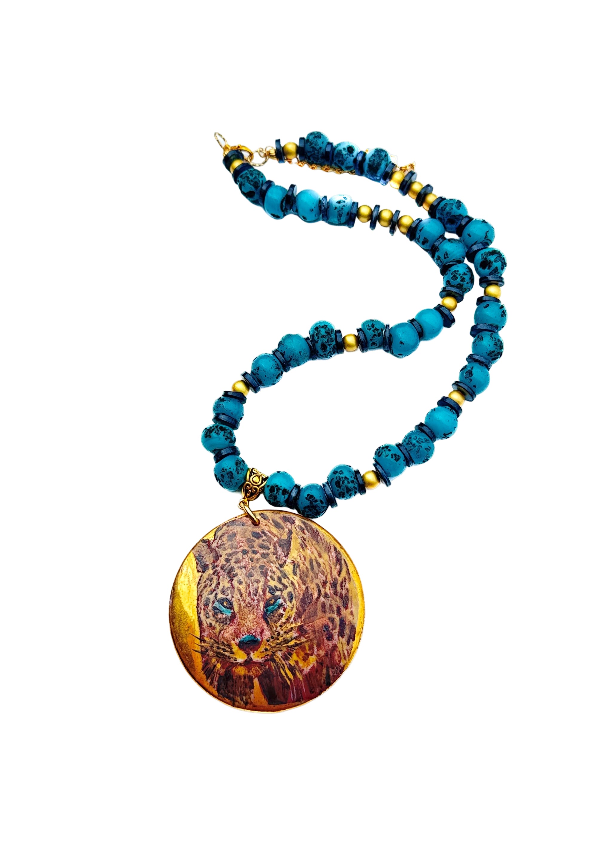 Jaguar Game Day Porcelain Pendant Necklace – Mascot Jewelry for Football Season