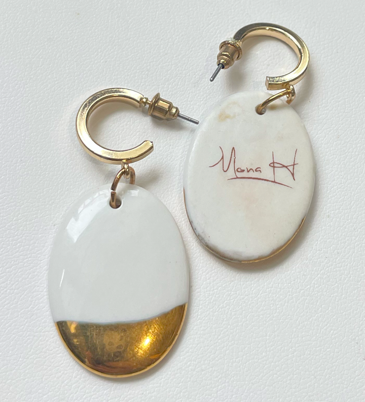 Oval Earrings Gold Hoop Lover Jewelry