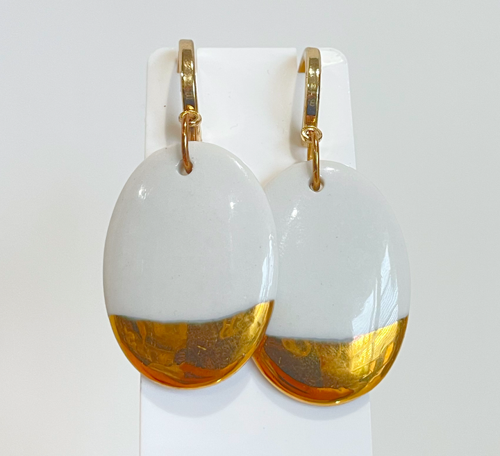 Oval Earrings Gold Hoop Lover Jewelry