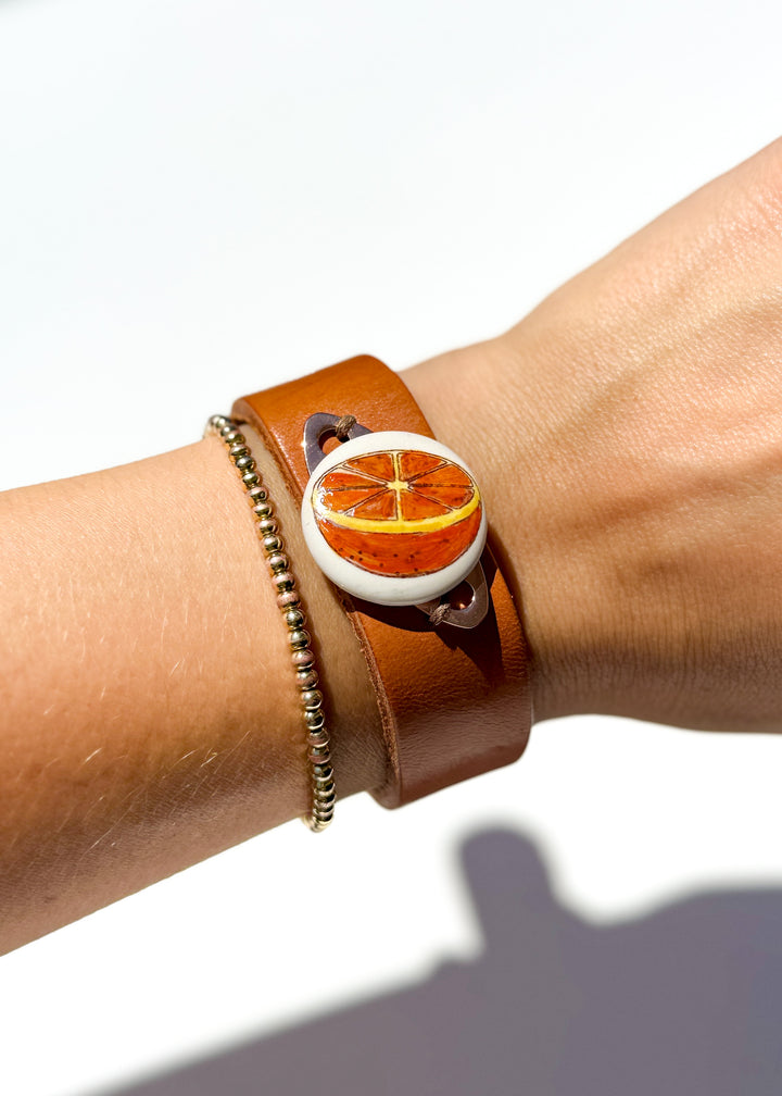 Fruit Leather Bracelet Orange Slice