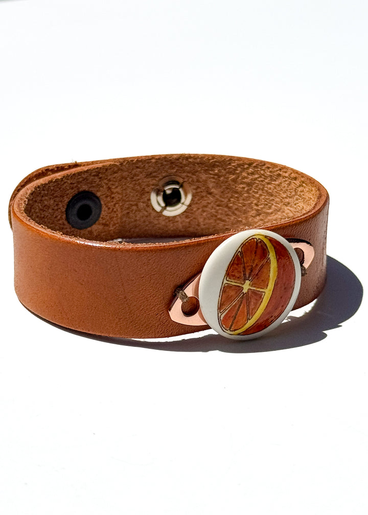 Fruit Leather Bracelet Orange Slice