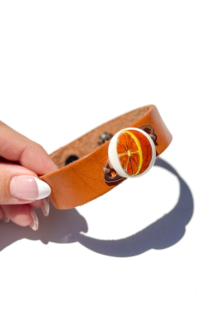 Fruit Leather Bracelet Orange Slice