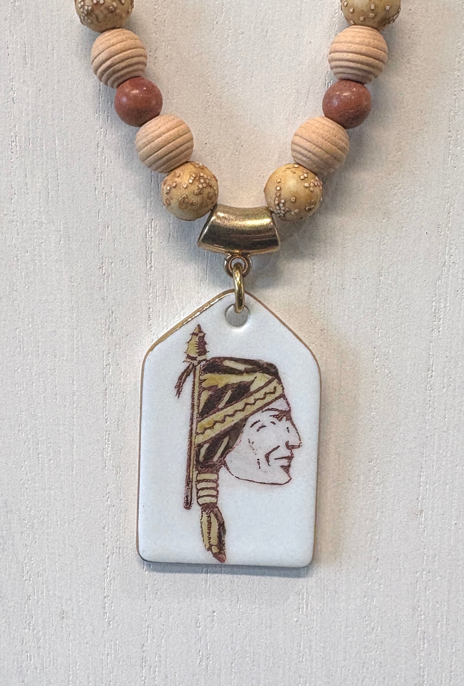 Florida State Seminoles Hand-Painted Porcelain Pendant Necklace