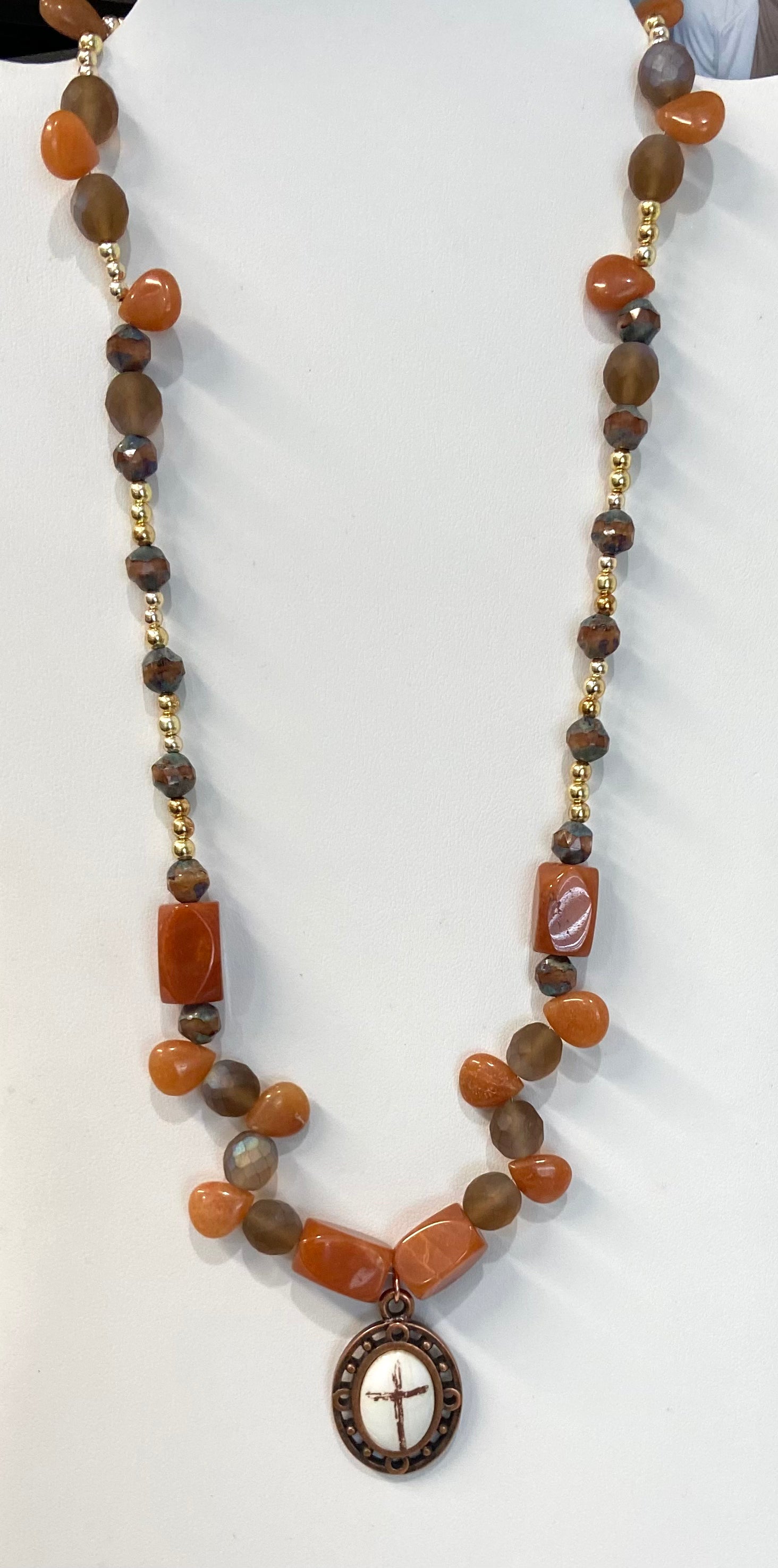 Cross Beaded Necklace