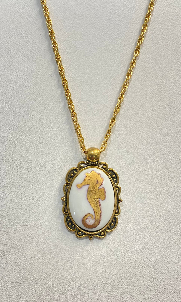 Seahorse Necklace Gold Seahorse Gold Chain Beach Lover Jewelry