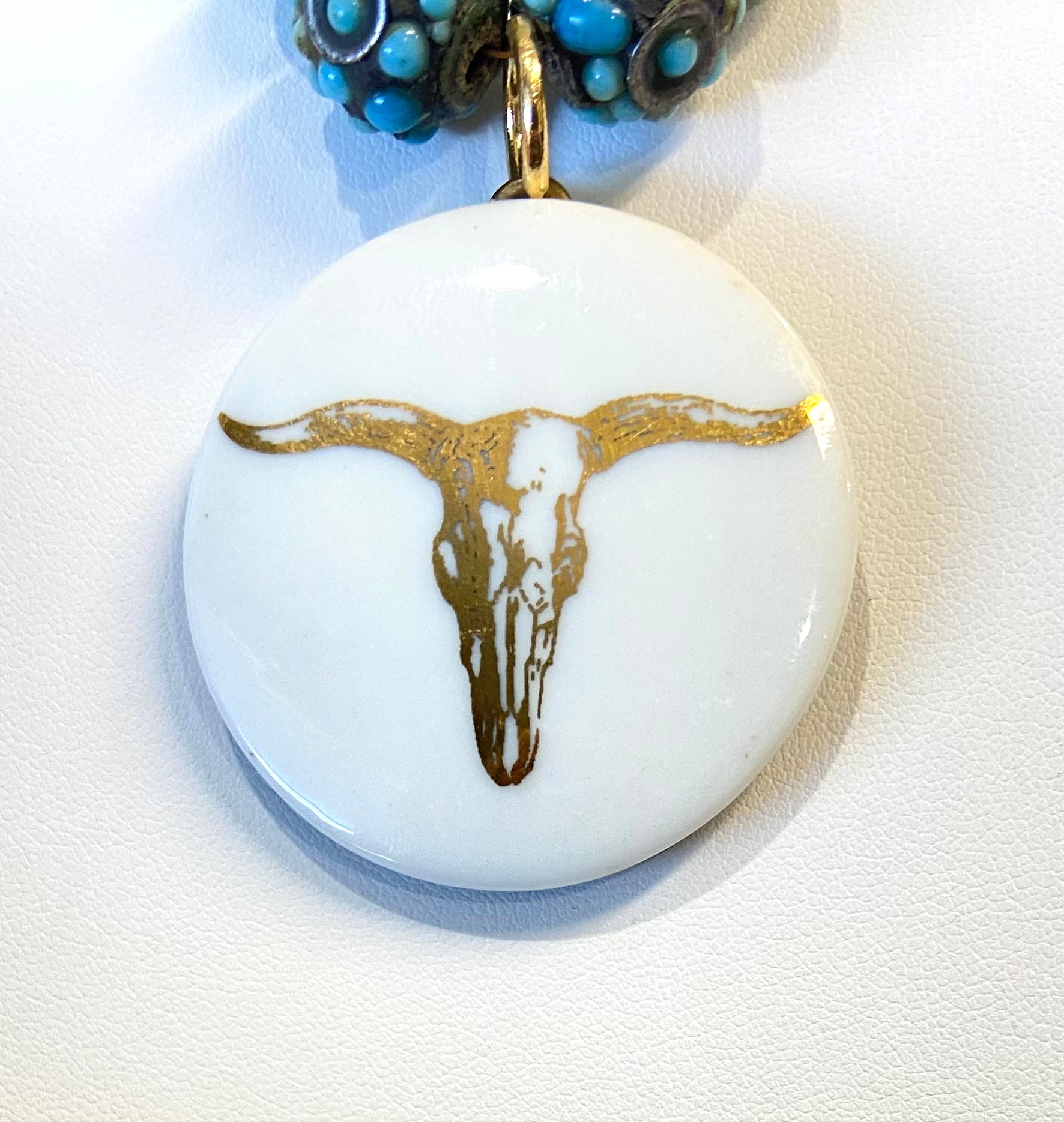 Skull Head Pendant Beaded Necklace