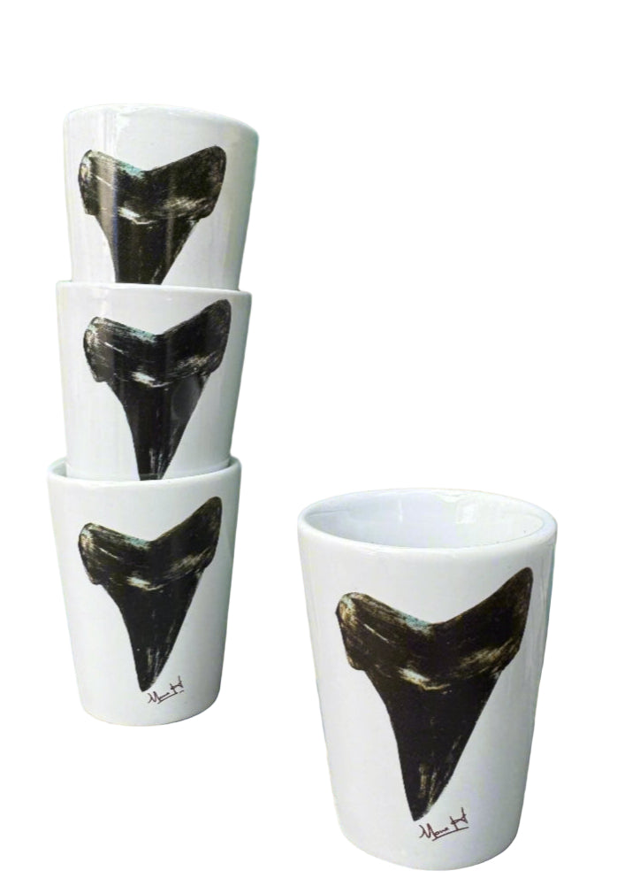 Shark Tooth Ceramic Shot Glass