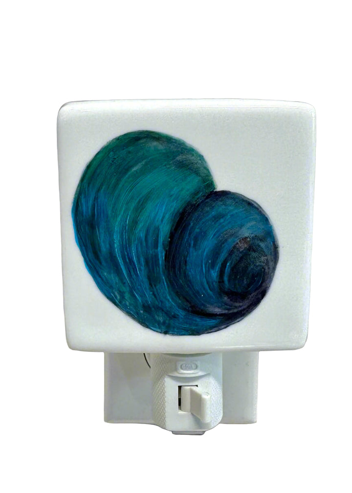 Blue Seashell Ceramic Nightlight
