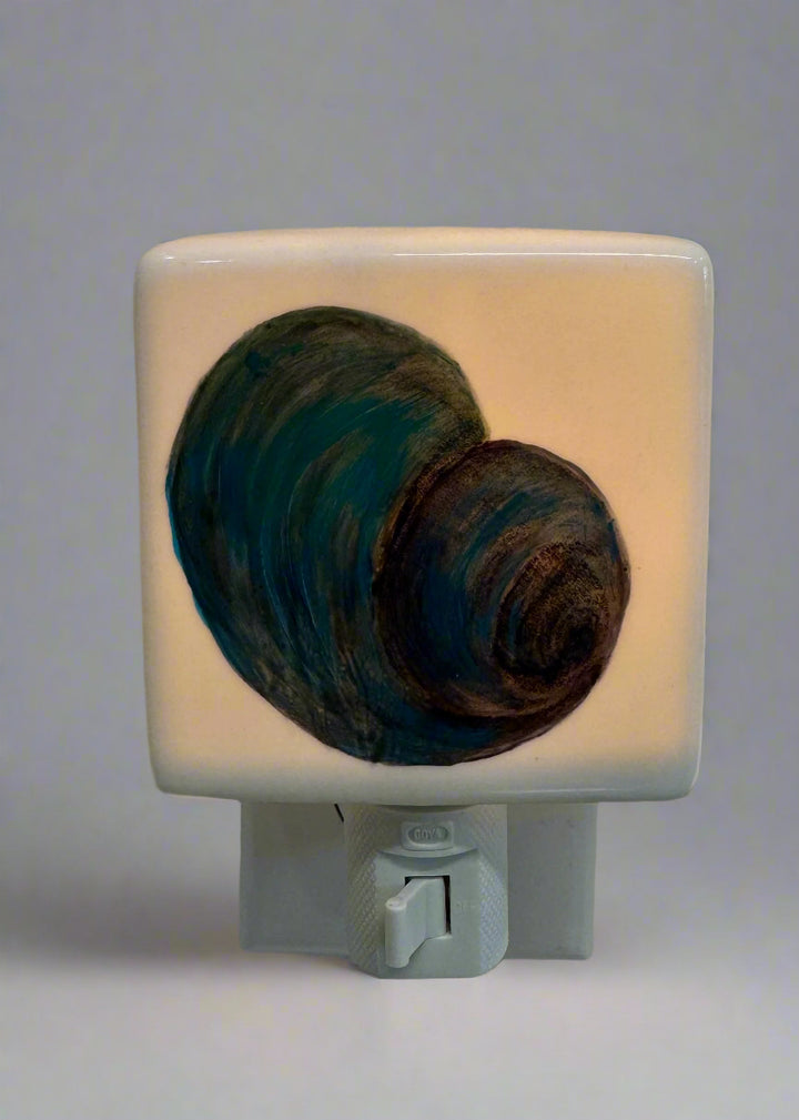 Blue Seashell Ceramic Nightlight
