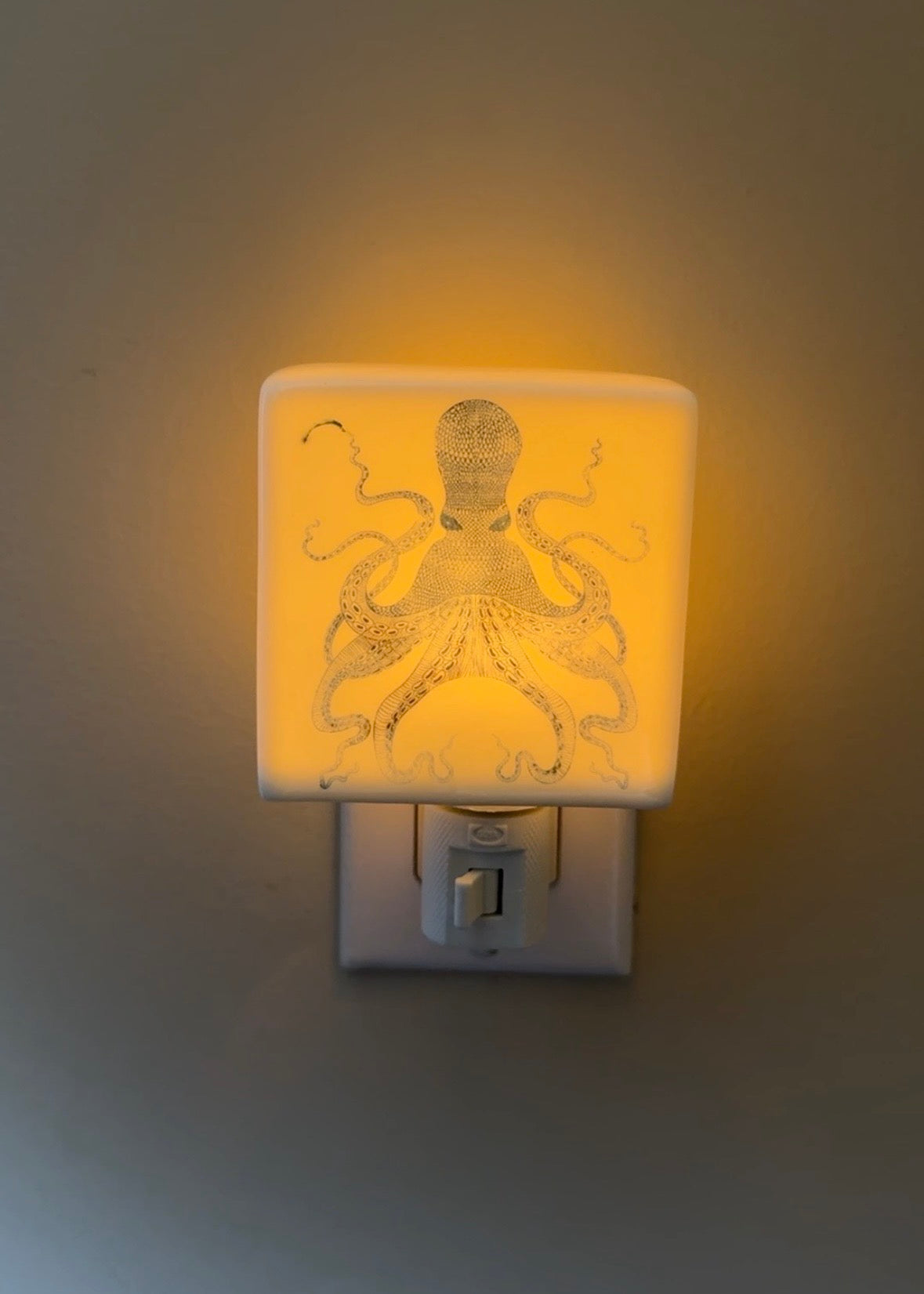 Coastal Octopus Porcelain Nightlight