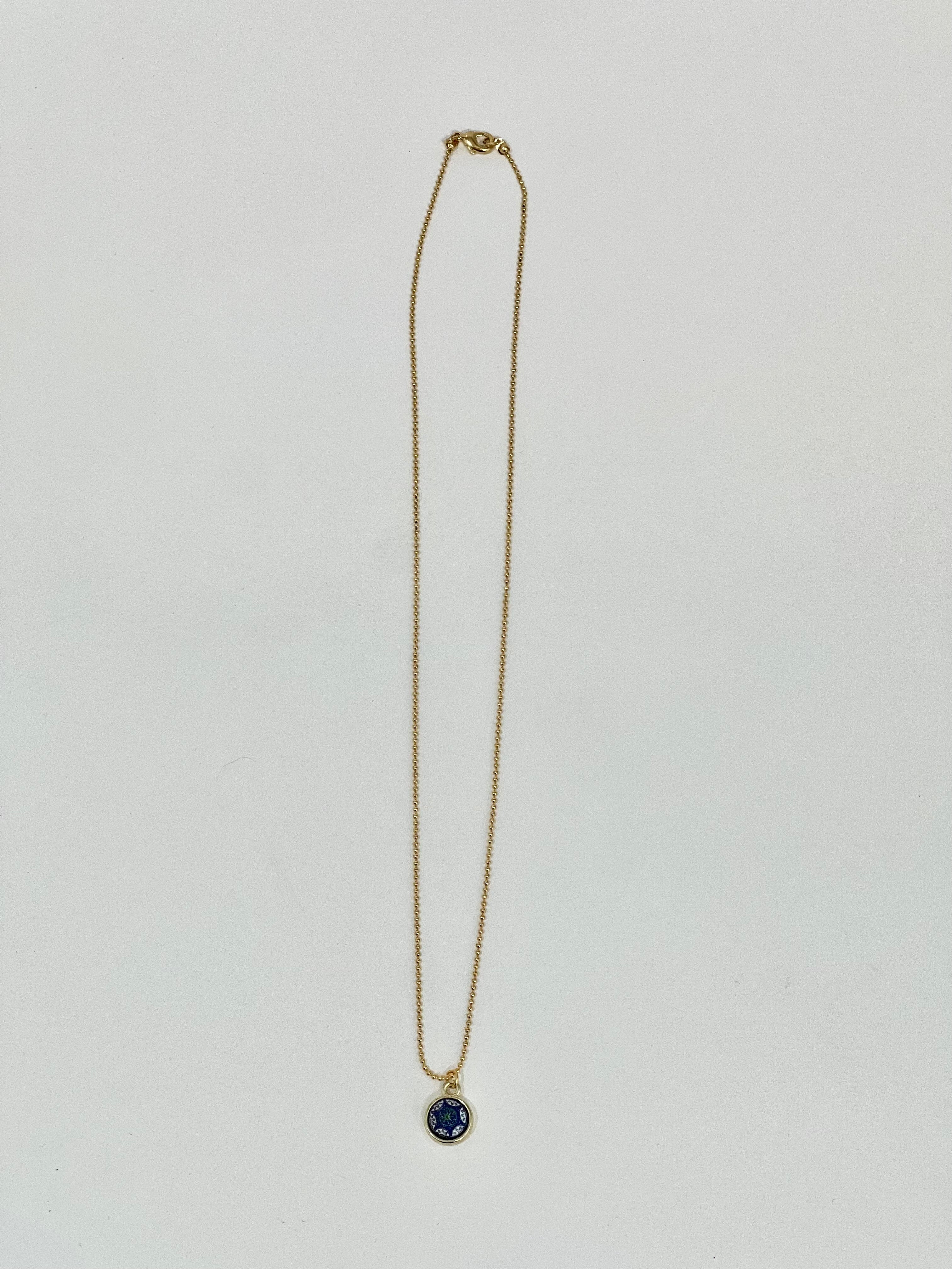Mini Mosaic Necklace (Blue)