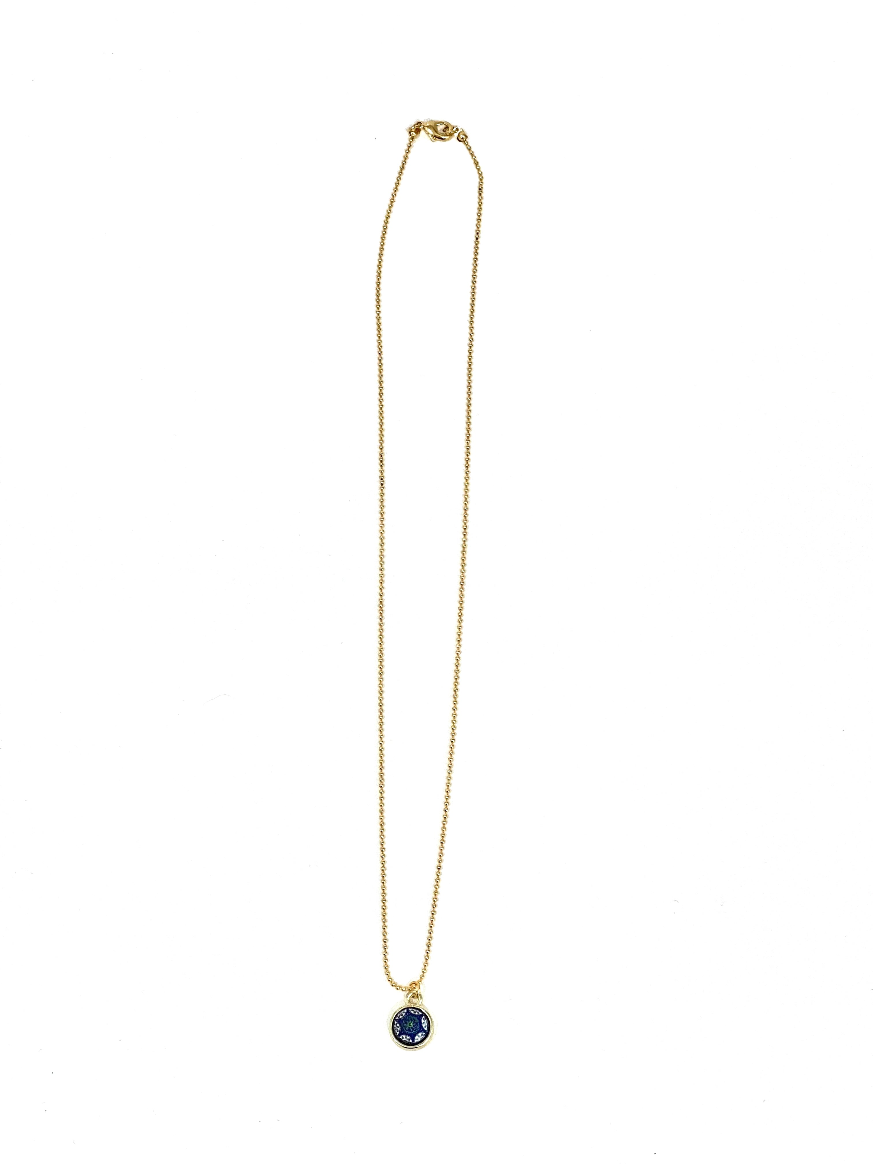Mini Mosaic Necklace (Blue)