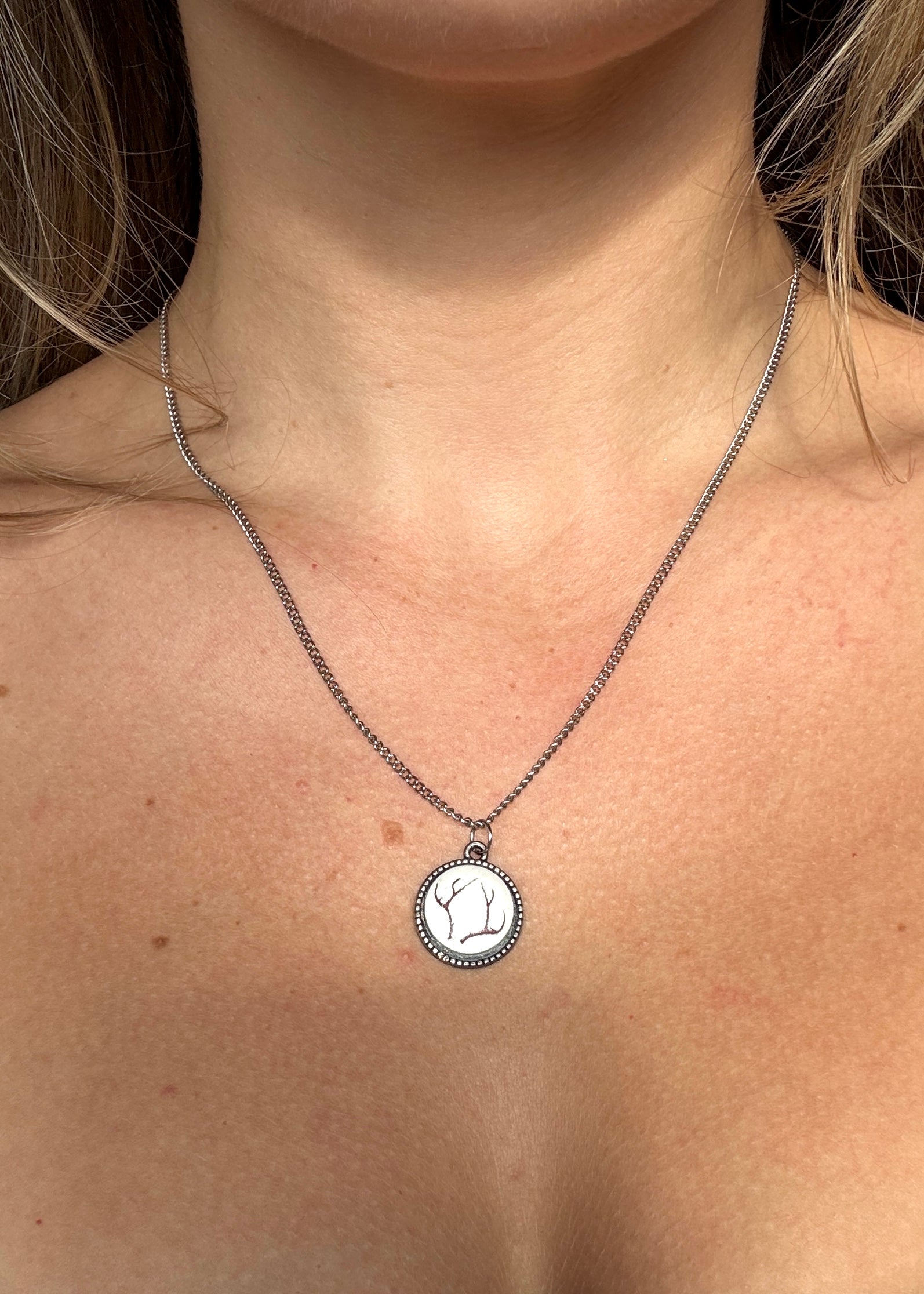 Antler Porcelain Pendant Necklace