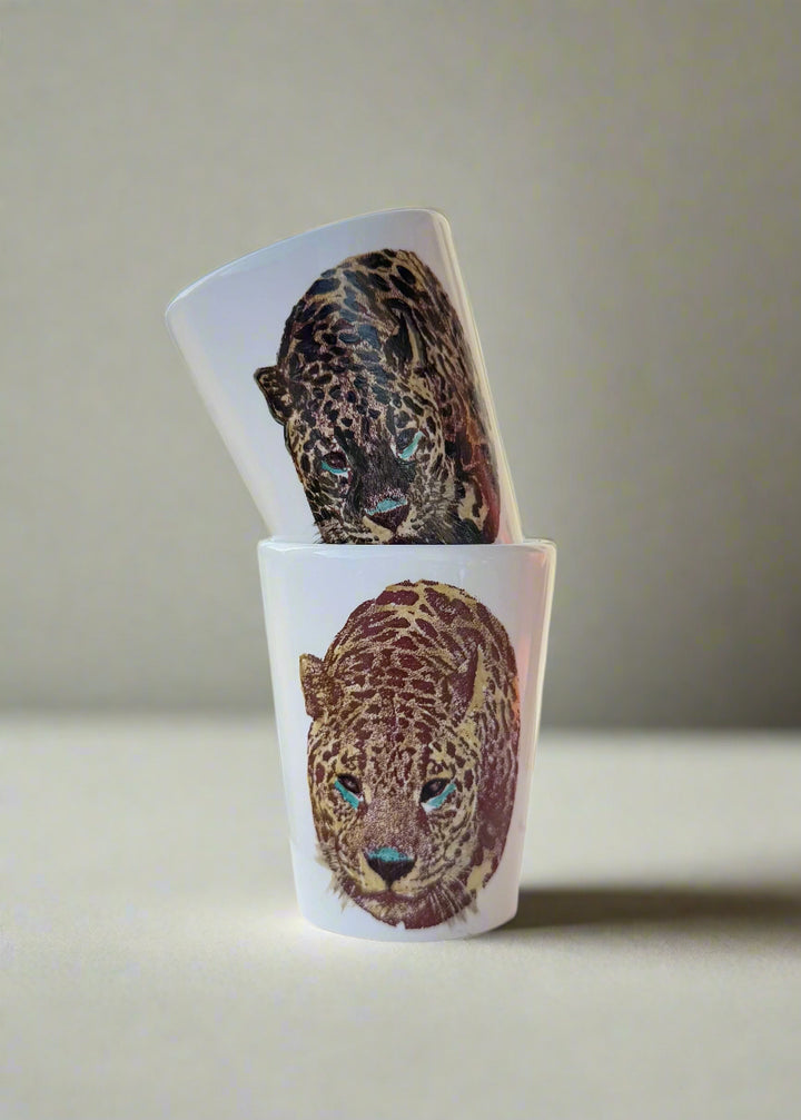 Jaguar Shot Glass Shot Glass Barware Game Day Ceramic