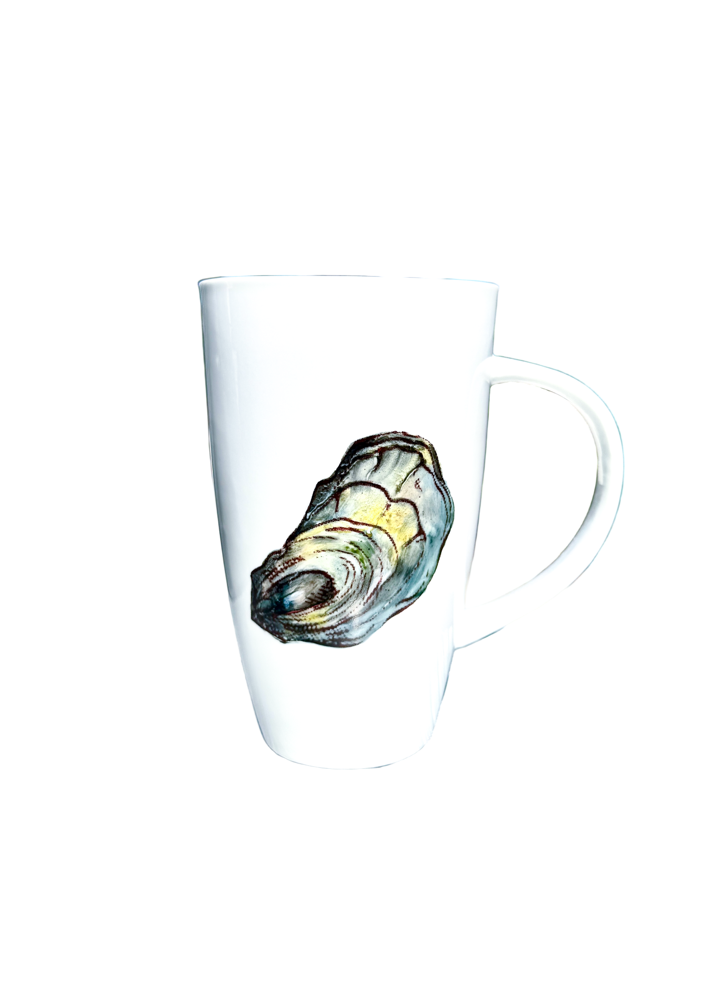 Oyster Shell Porcelain Latte Mug Coffee Tea