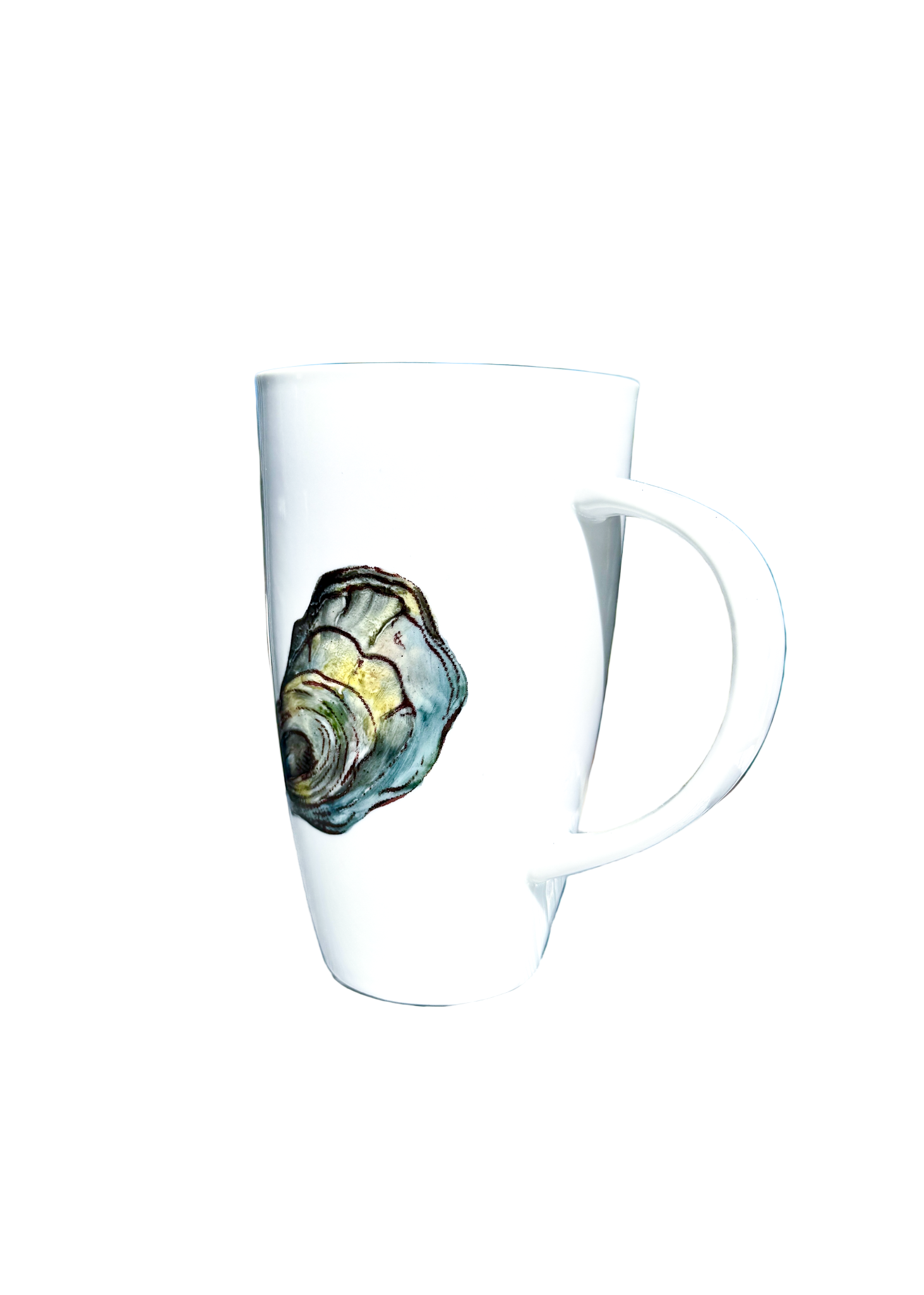 Oyster Shell Porcelain Latte Mug Coffee Tea