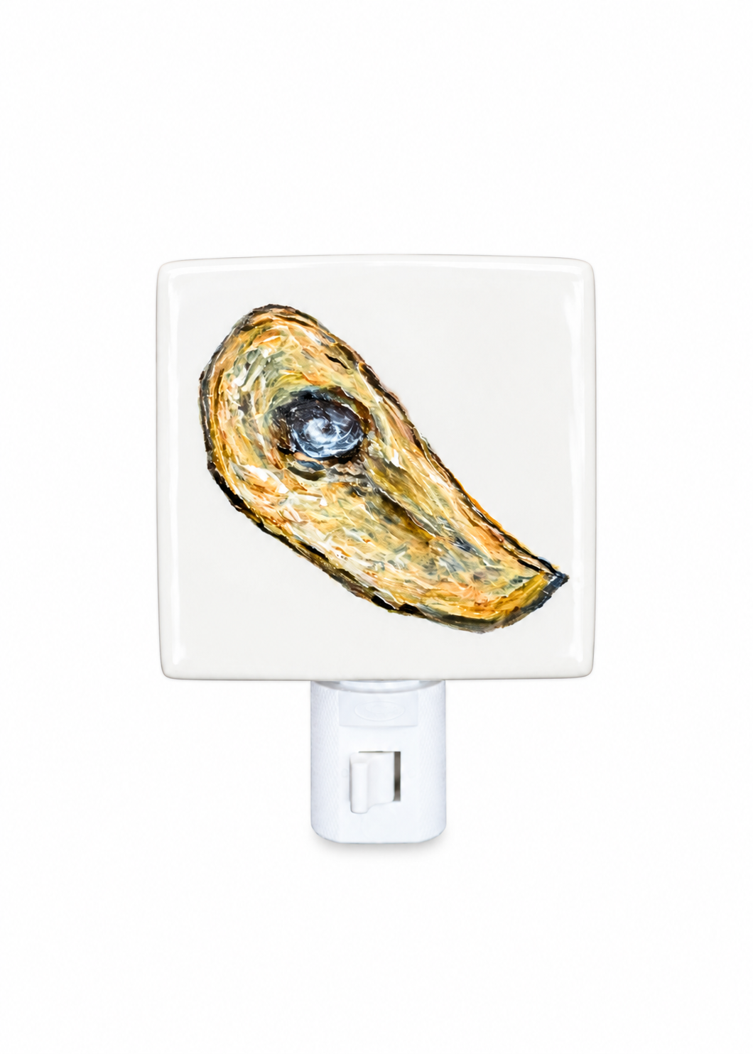 Hand-Painted Golden Oyster Porcelain Night Light