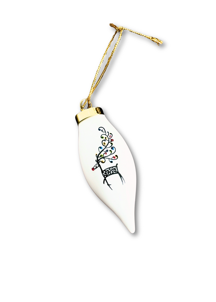 Reindeer Teardrop Ornament