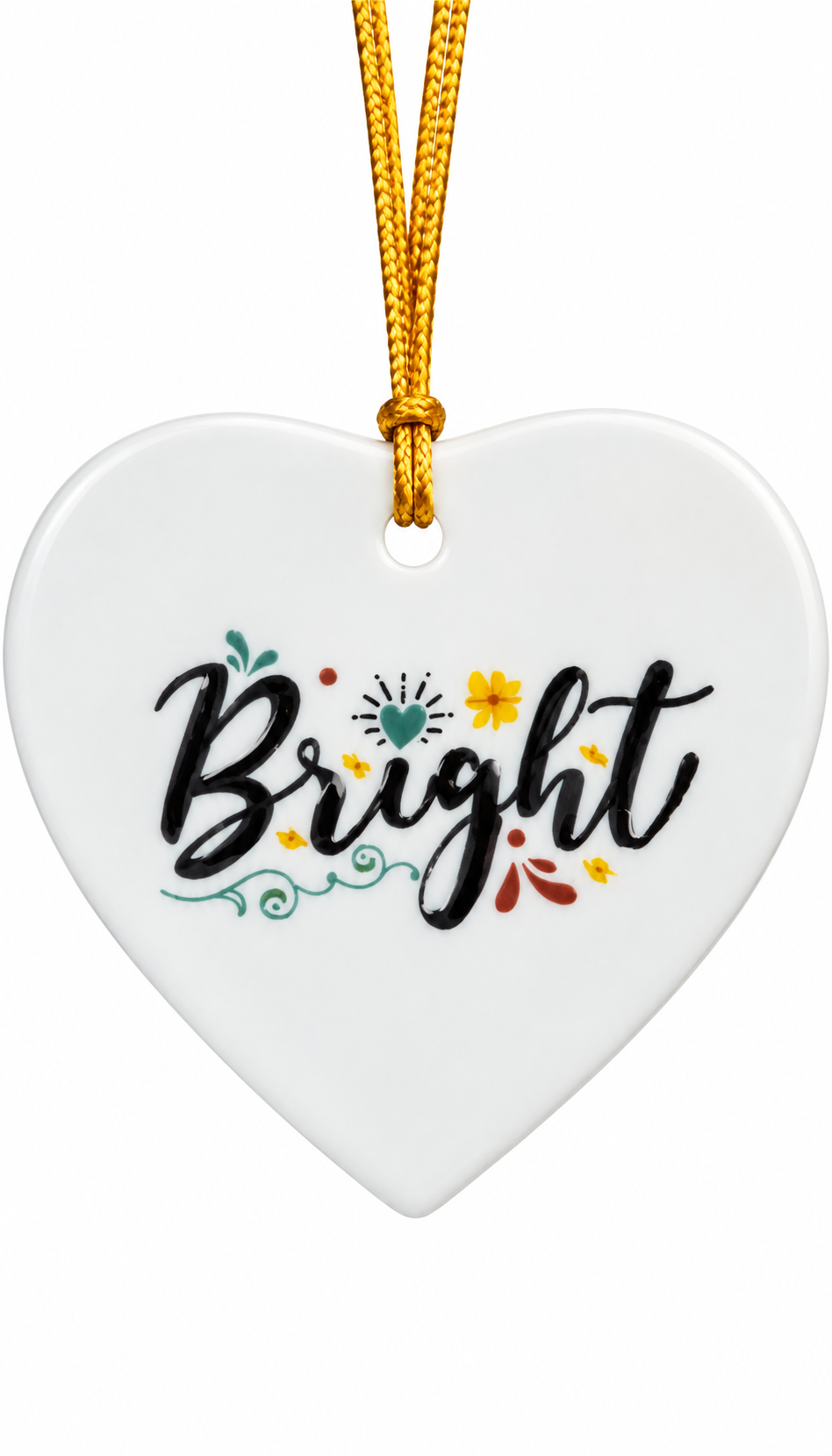 Bright Heart Porcelain Christmas Ornament