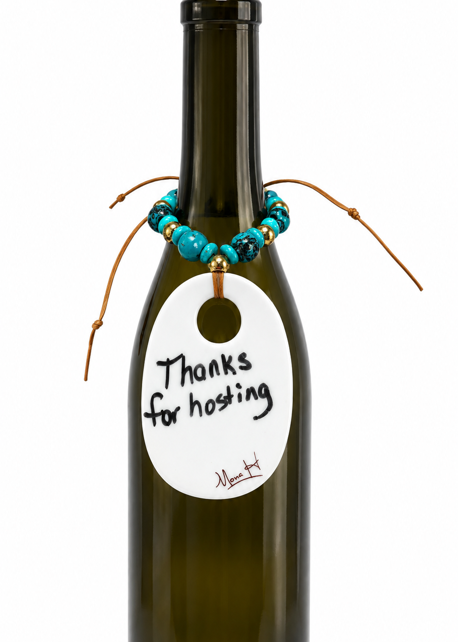Jaguar “Thanks for Hosting” Porcelain Wine Bottle Tag