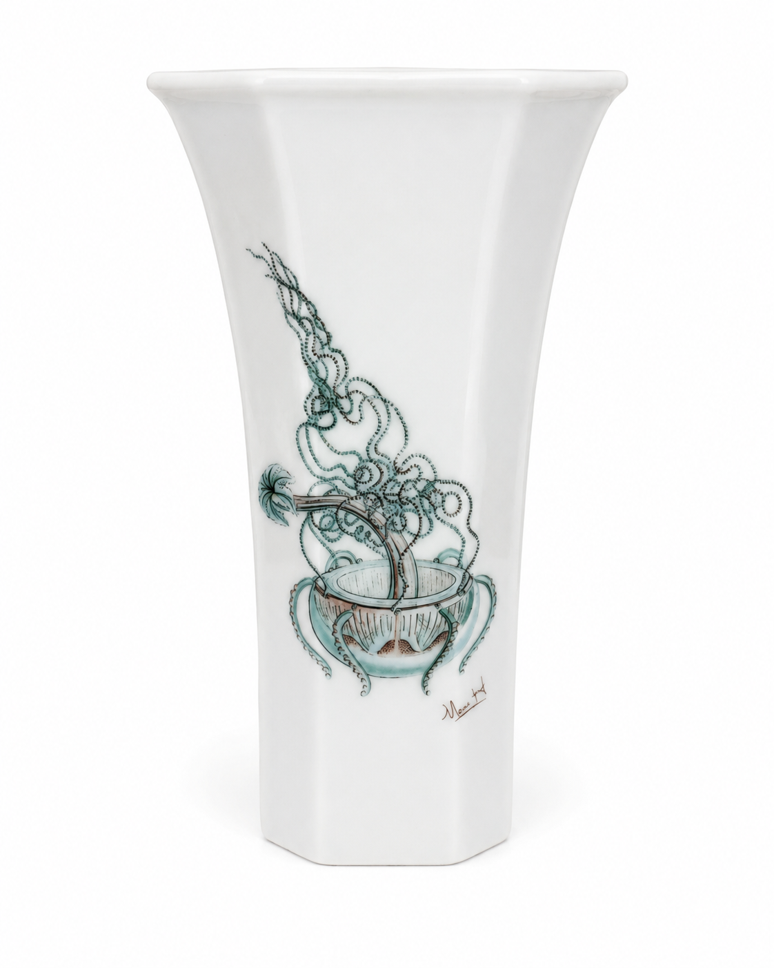 Coastal Octopus Porcelain Vase – Elegant Nautical Home Décor