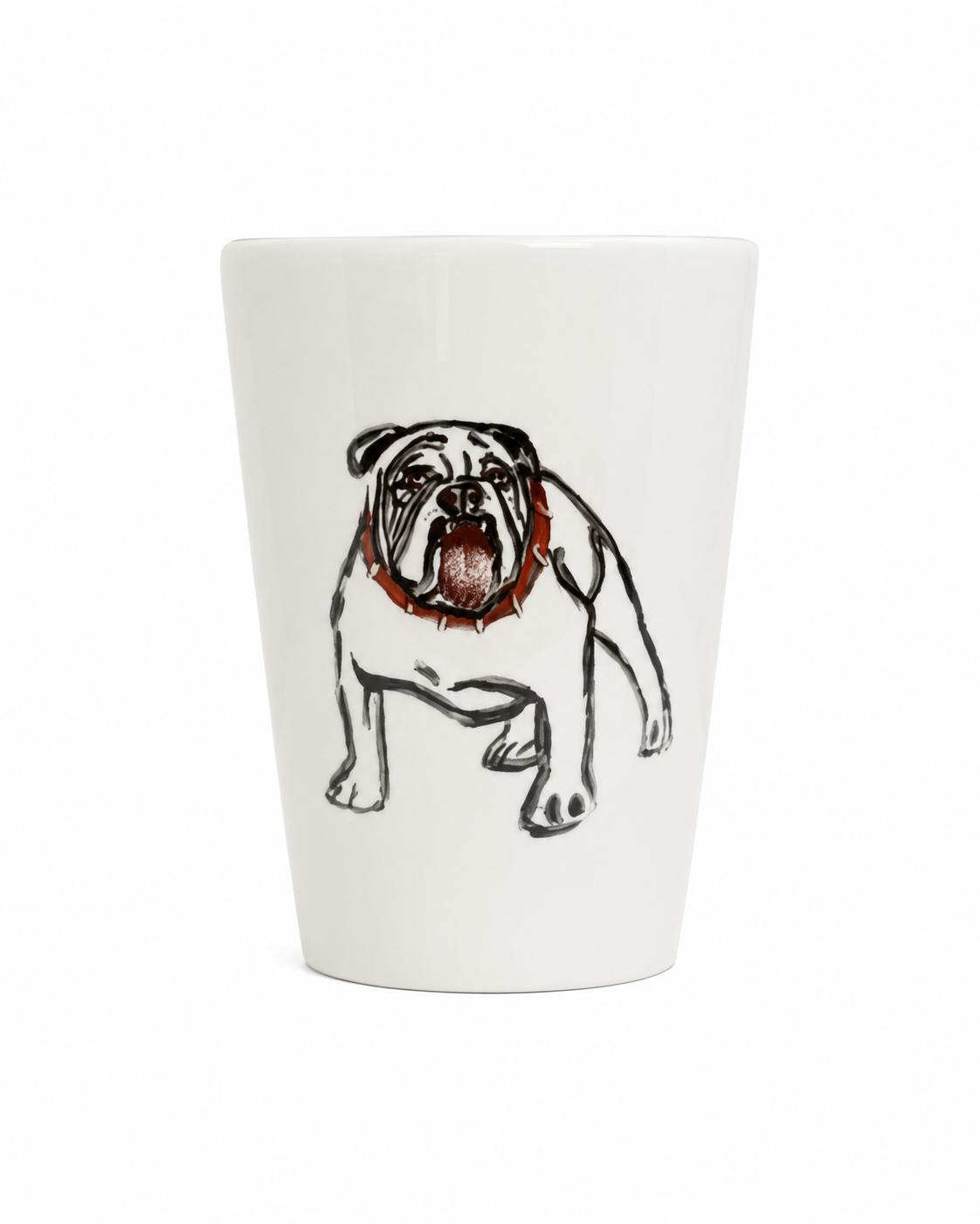Hand-Painted Bulldog Shot Glass