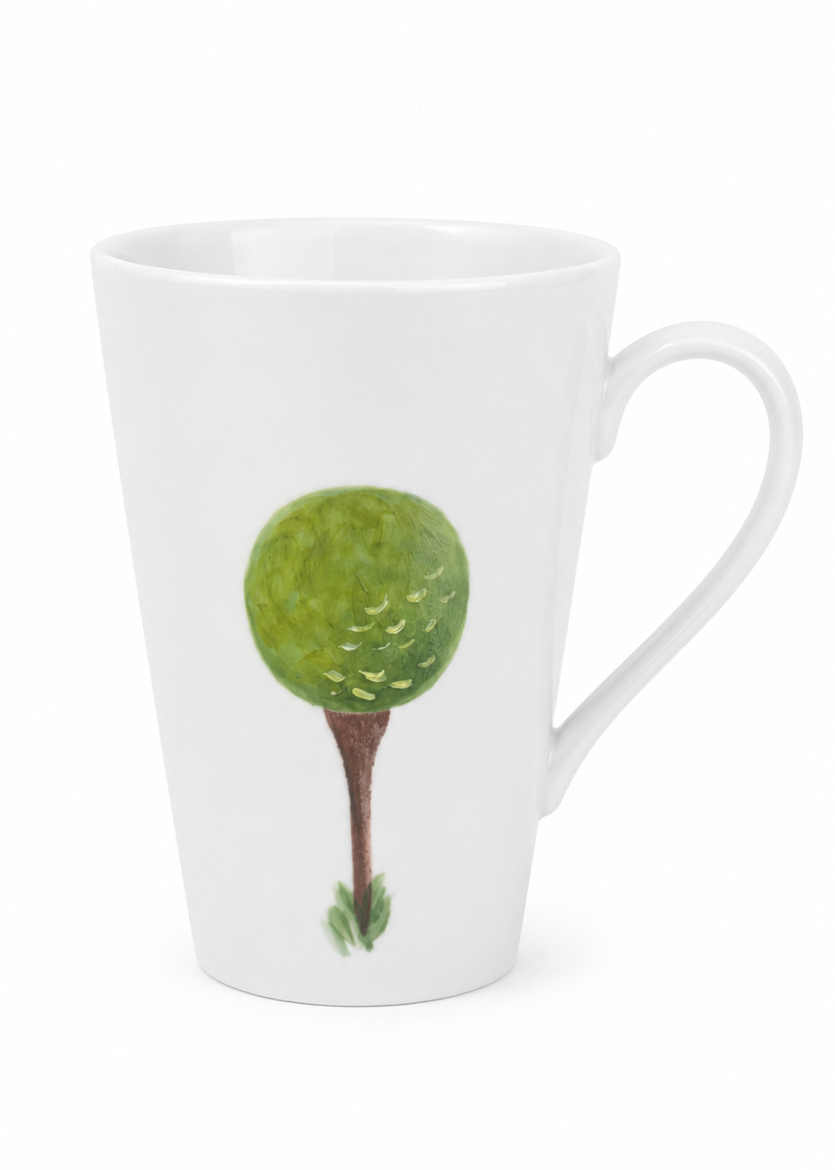 Hand-Painted Green Golf Ball Porcelain Mug