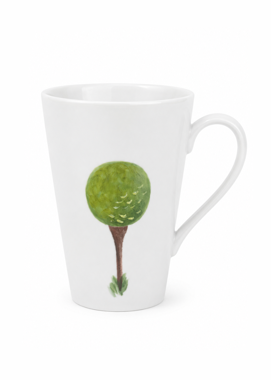 Hand-Painted Golf Tee and Golf Ball Porcelain Mug