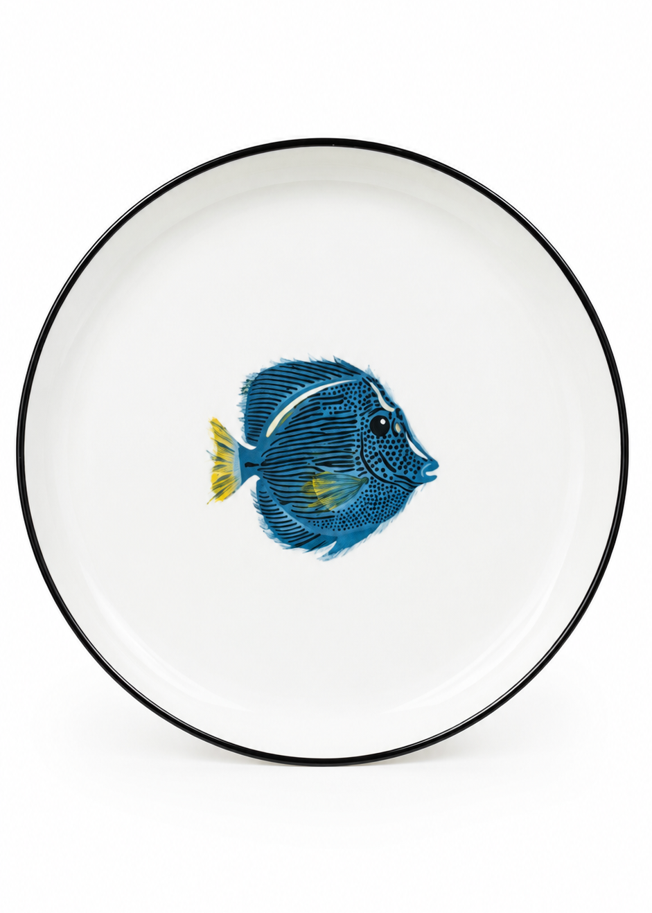 Coastal Tropical Blue Fish Appetizer Serving Plate