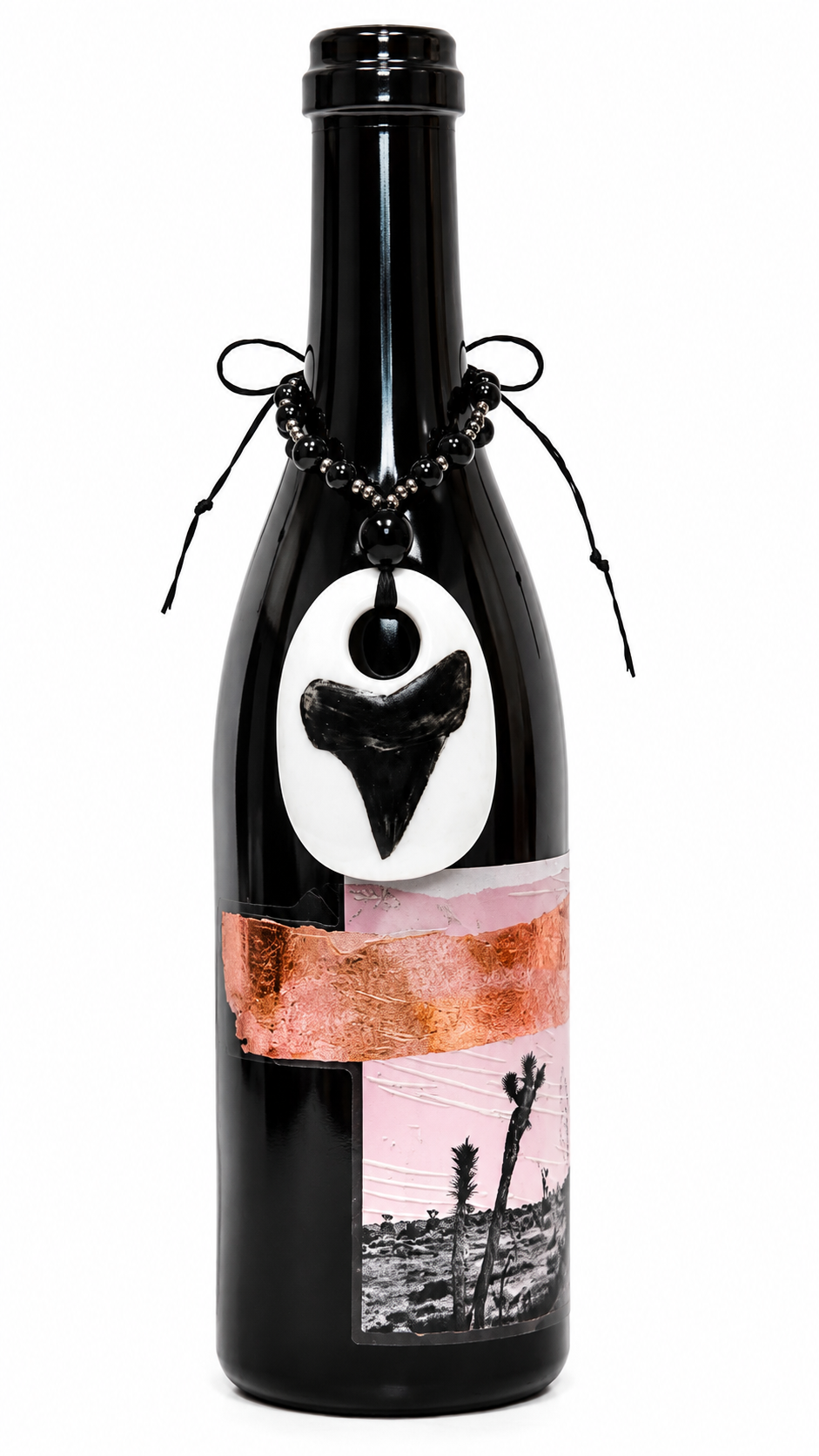 Shark Tooth Porcelain Bottle Tag