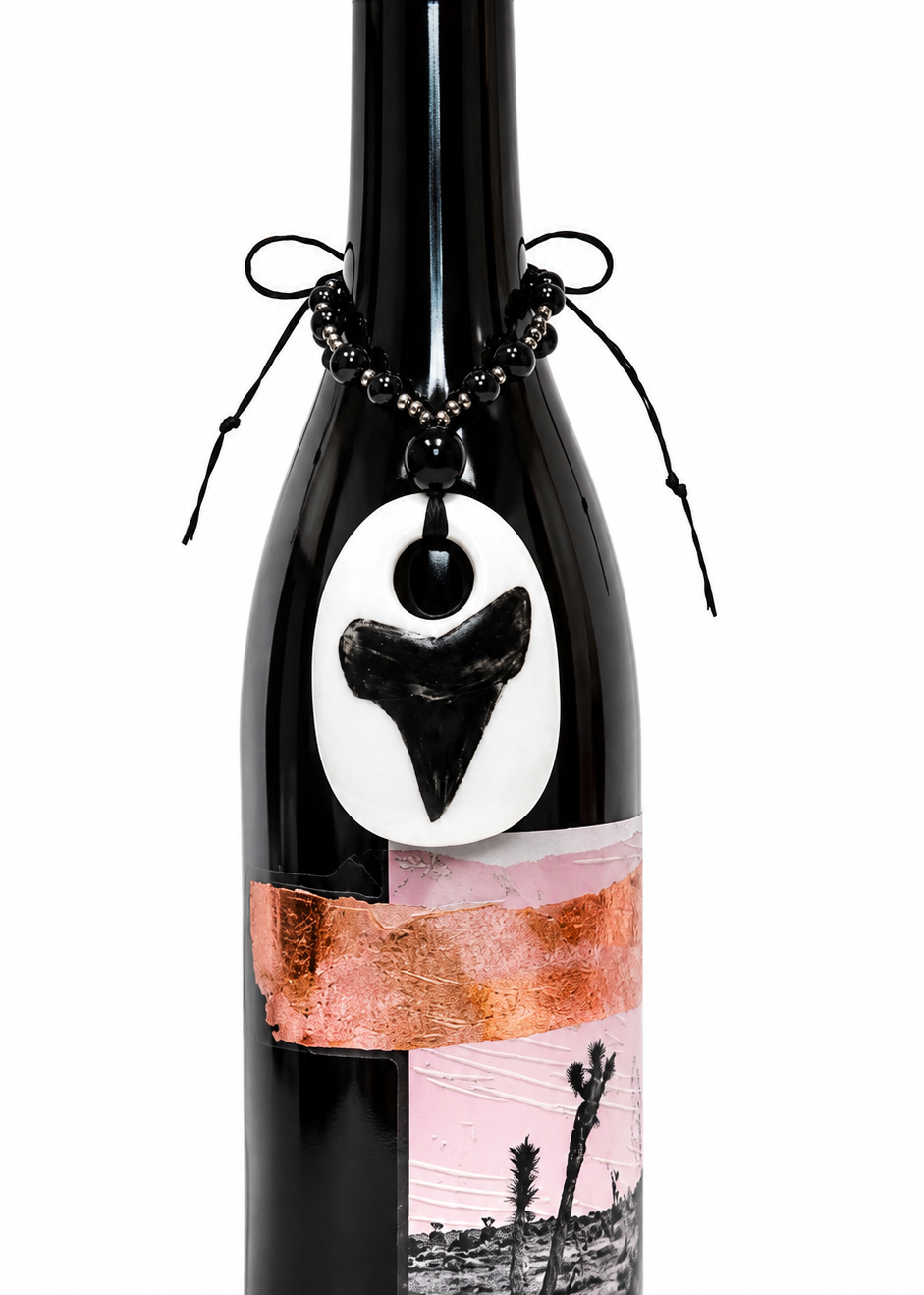 Shark Tooth Porcelain Bottle Tag