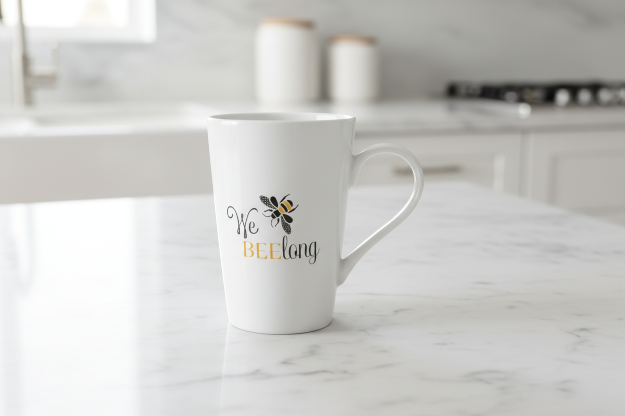 Bee Coffee Tea Porcelain Mug Cup