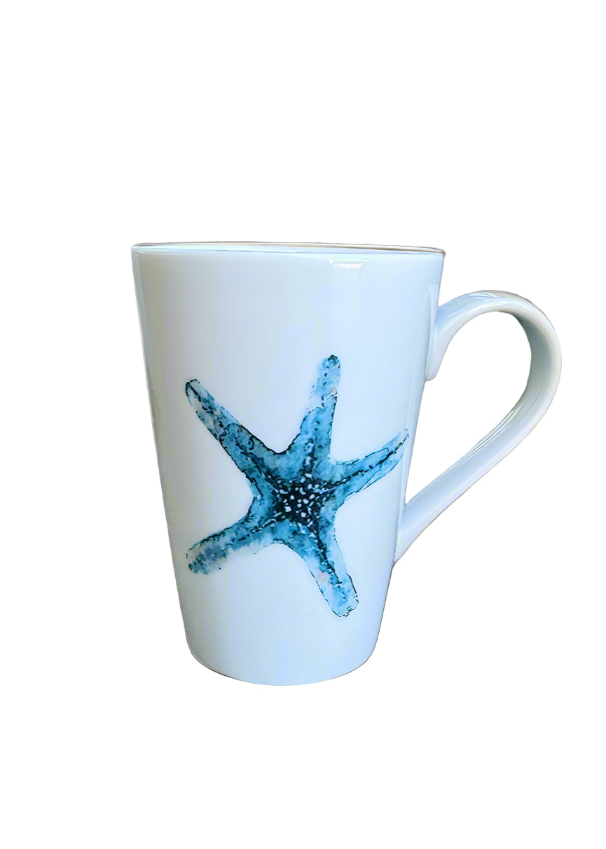 Coastal Starfish Porcelain Ceramic Mug Coffee Tea