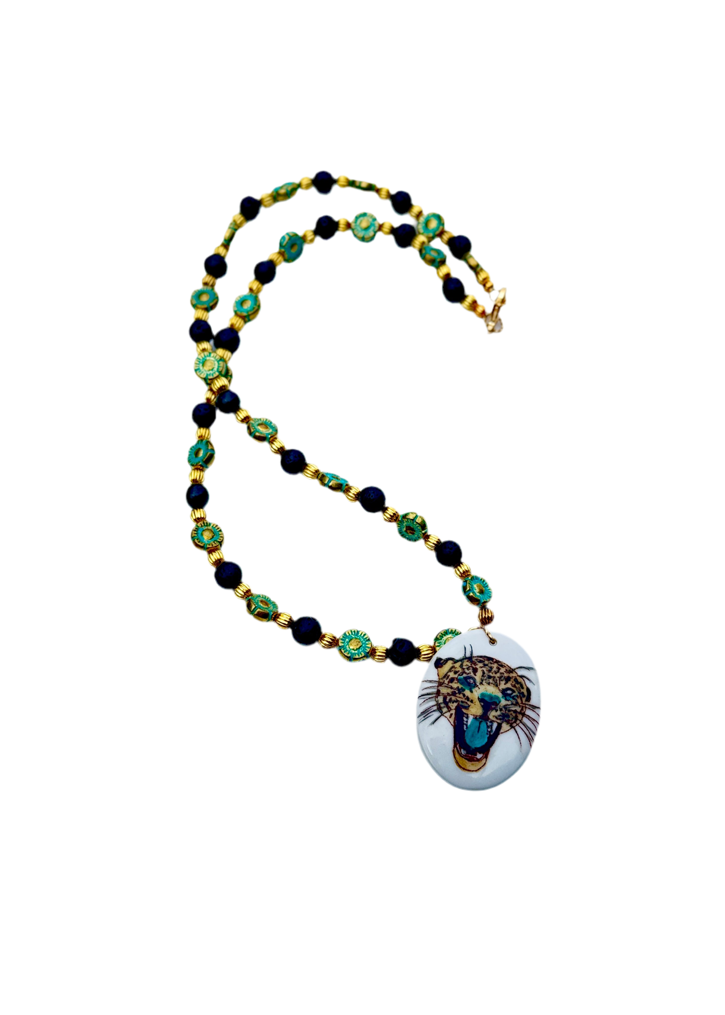 Jaguar Game Day Necklace – Mascot Jewelry for Football Fans