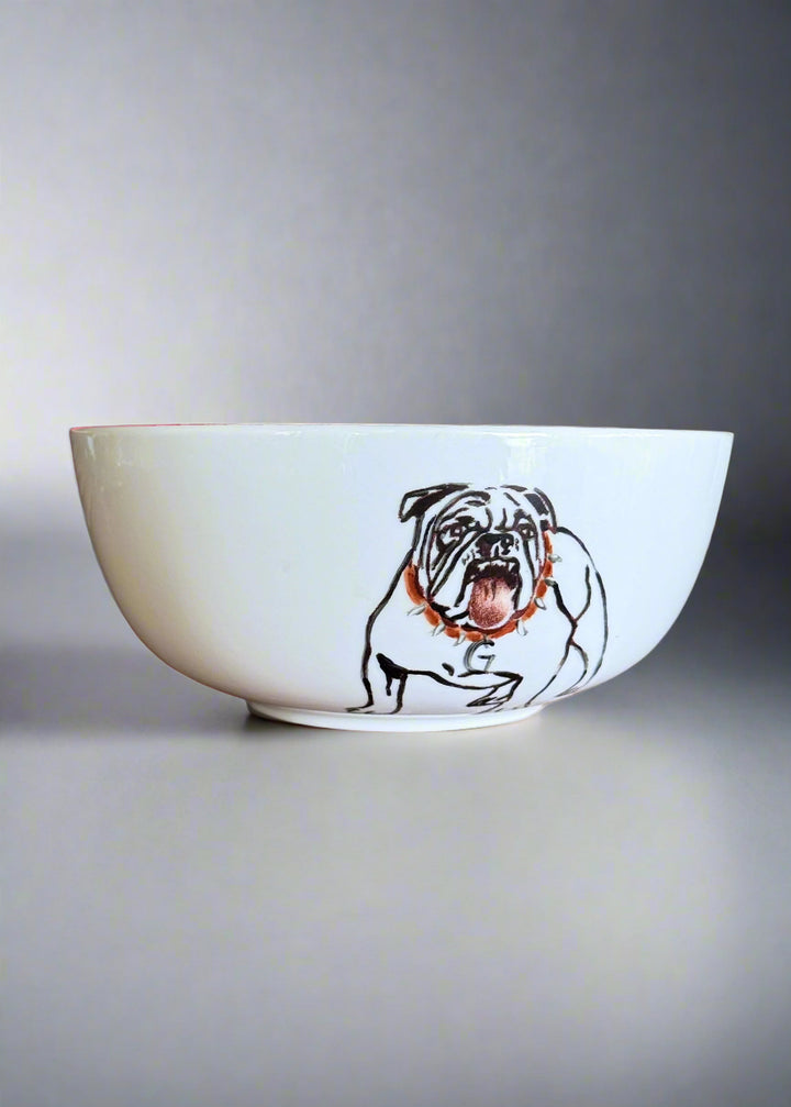 Bulldog Bowl Serve ware Red Black
