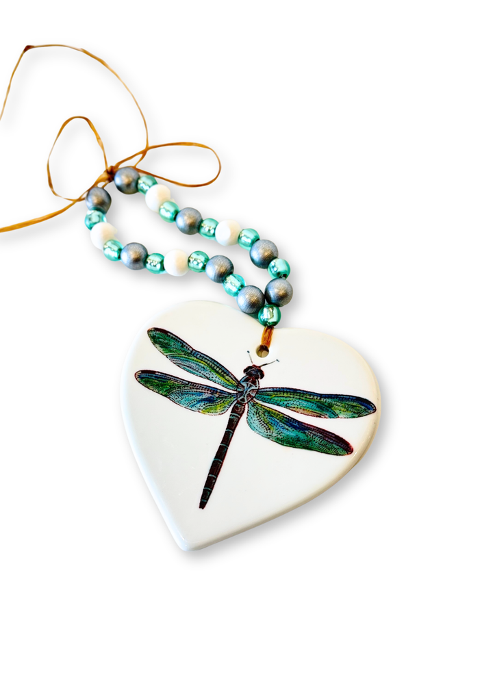 Dragonfly Porcelain Beverage Tag Barware Drink Charm