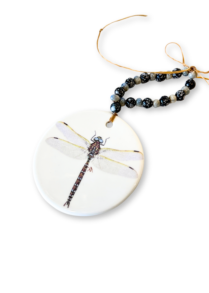 Dragonfly Porcelain Beverage Tag Barware Drink Charms